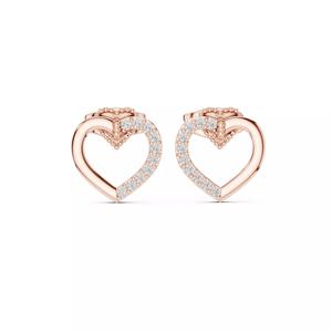 Heart Love Valentine Diamond Studs Earrings 3dm stl renders