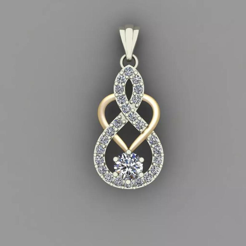 Diamond Women pendant 3D print Model