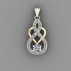 Diamond Women pendant 3D print Model