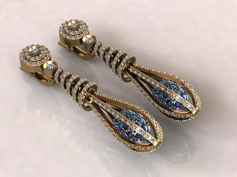Earrings pear drop 3