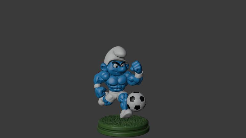 Hefty Smurf Football Player