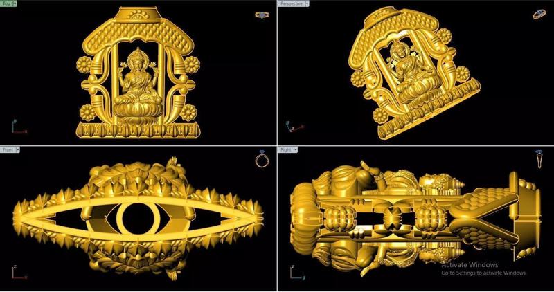 Laxmiji - God - Sculpture - Stl File - 3dm File - Print File 3D