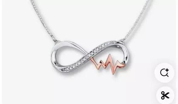 Infinity  and Heartbeat Necklace