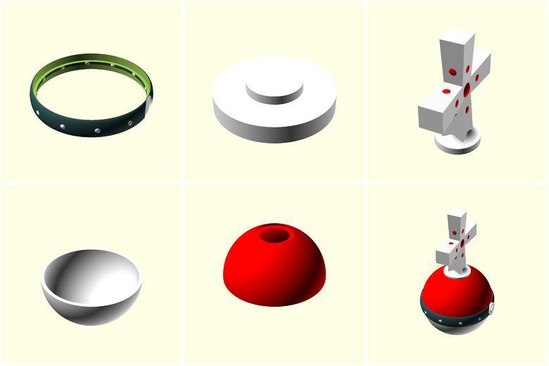 Estourballe, pokeball holy hand grenade of Antioch, split in part