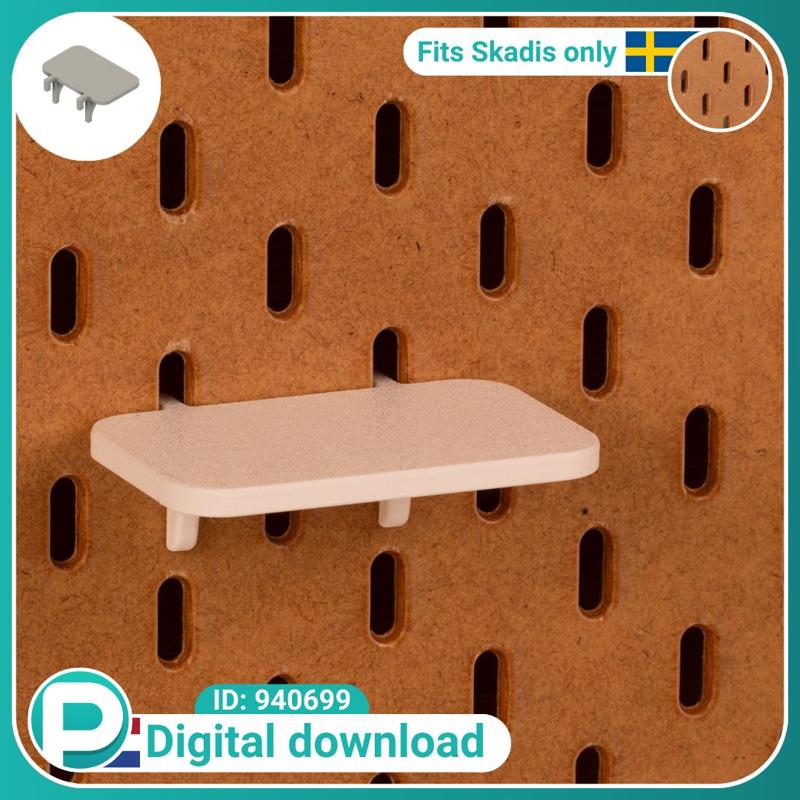 Display tray 8x5cm - fits IKEA Skadis pegboard - Digital download