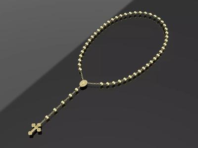 rosary beads catholic cross chain