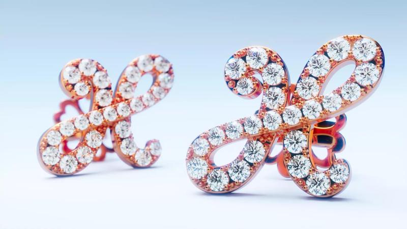 Letter H Stud Earrings