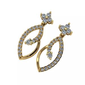 light Wight white gold diamond Earring-Nk-55ER
