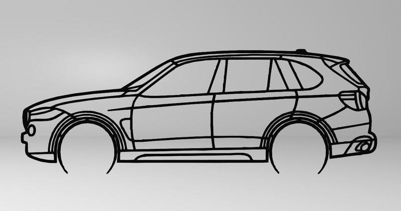 line art BMW X5, line art Bmw x5 wall art bmw x5 F15