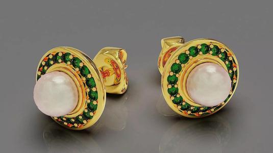 Pearl and diamond halo stud earrings