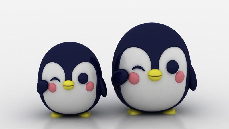Chibi Penguin Figurine  3d printable