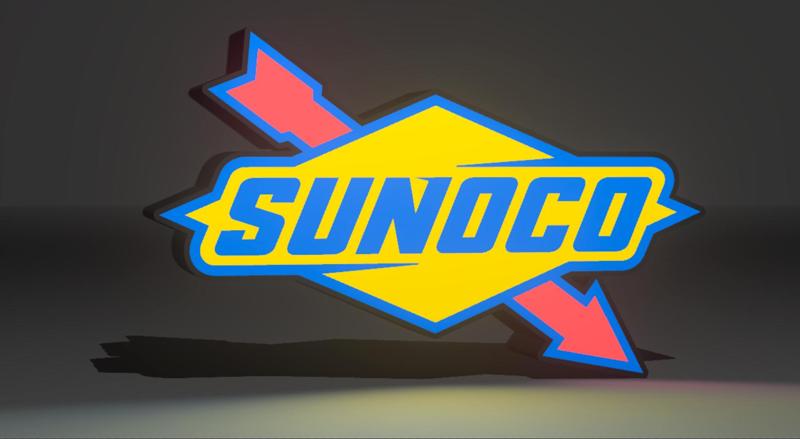 Lighbox Sunoco Logo - Lámpara