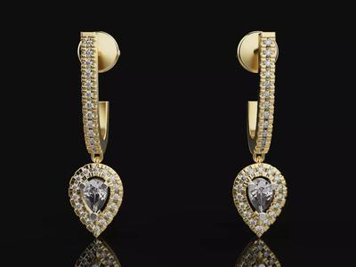 Messika style Diamond Earring