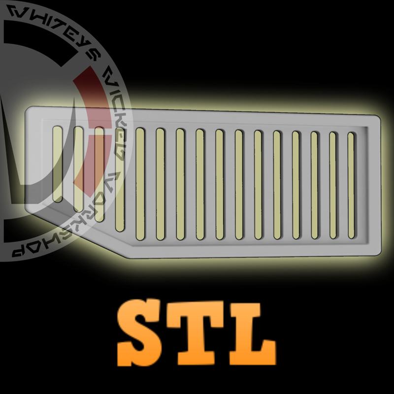 Galaxys Edge Window Grate Prop STL Inspired by Star Wars