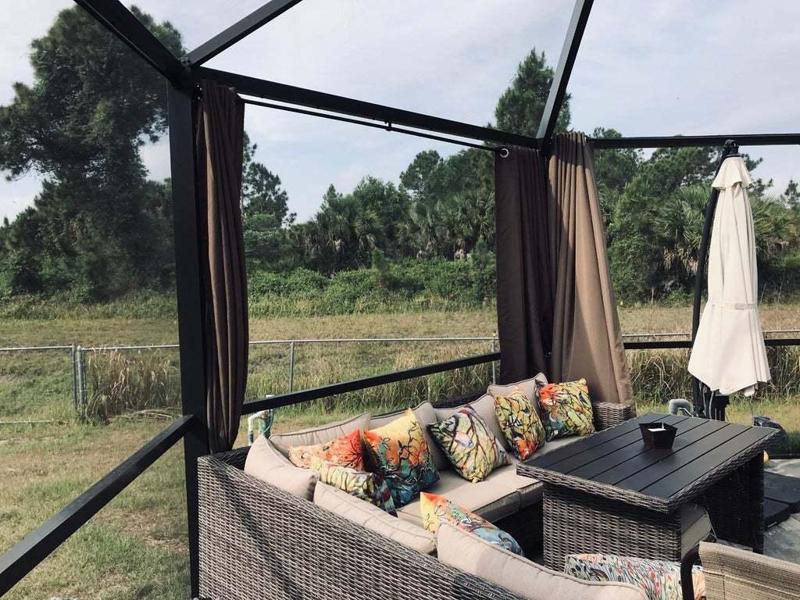 Tension Rod 45 Degree Pool Lanai Bracket