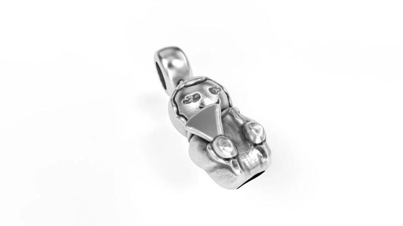 Geisha Charm with Gems
