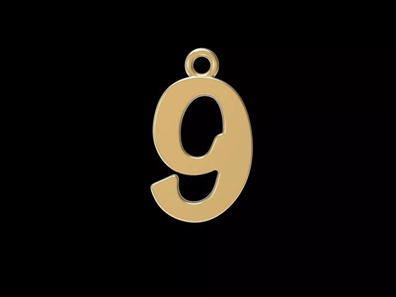 pendant number nine 9