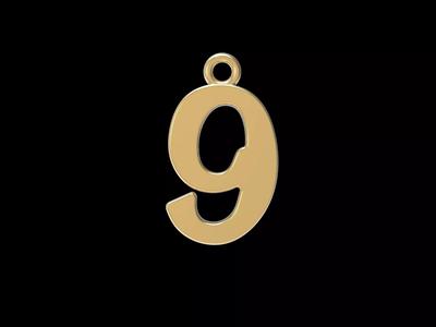 pendant number nine 9