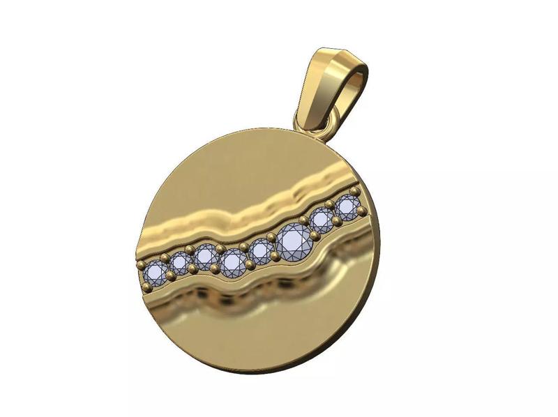 Diamond river pendant charm