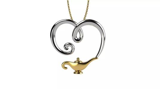 Genie Lamp Pendant Two Parts