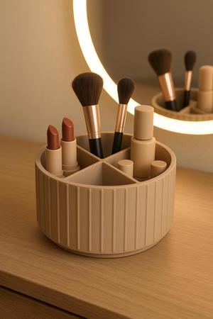Rotating makeup organizer