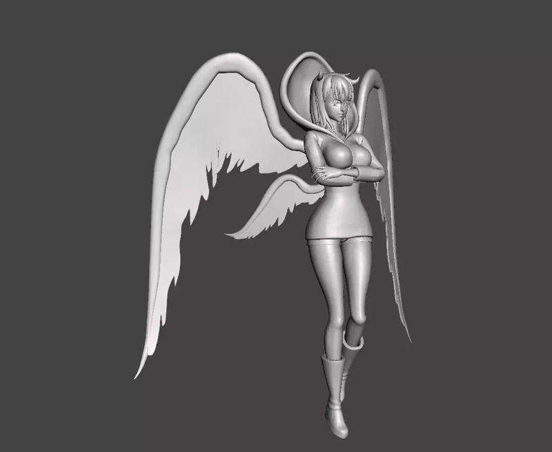 Sariel Girl Seven Deadly Sins 3D Model