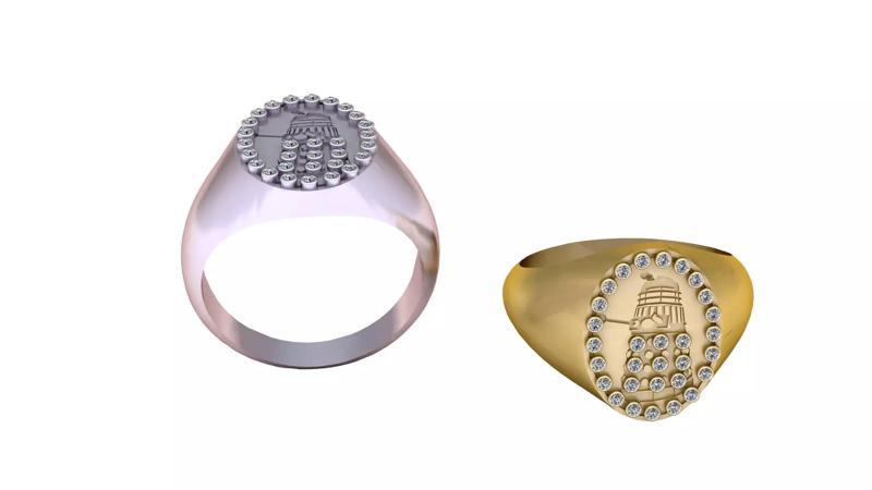 GOLDEN CROWN RING PANDANT 3D PRINTABLE MODAL