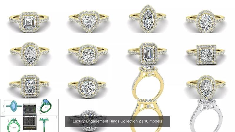 Luxury Engagement Rings all shapes Collection 2