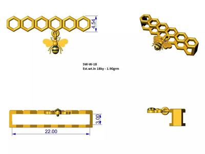 honey bee nectar apple watch charm