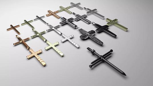 3D Print Ready Cross Pendants Set