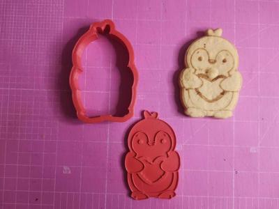 cookie cutter and love penguin stamp
