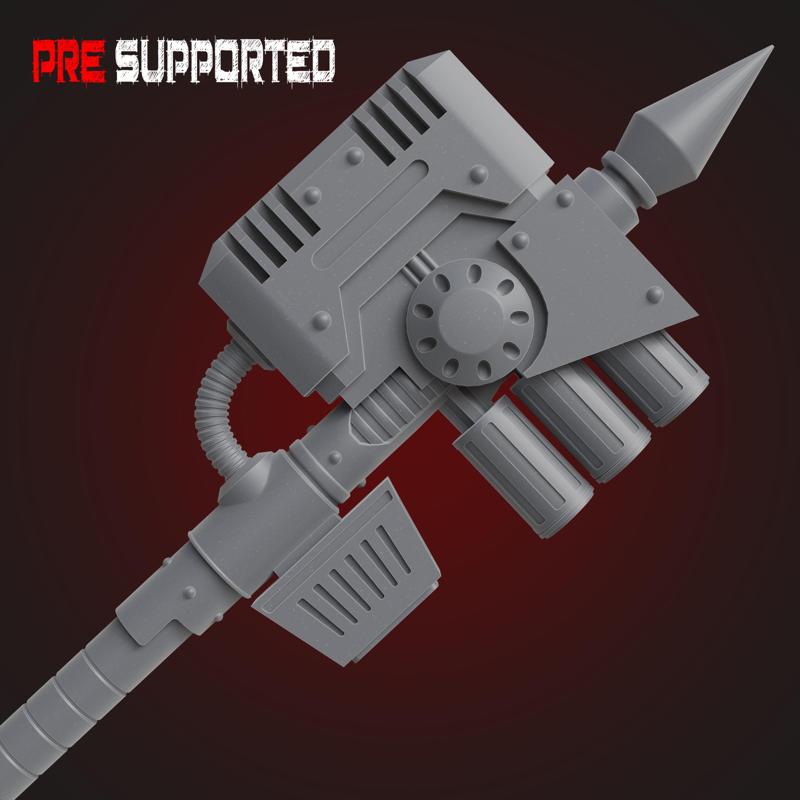Grav Crusher Hammer – Sci-Fi Heavy Weapon | 3D Printable STL | Pre-Supported