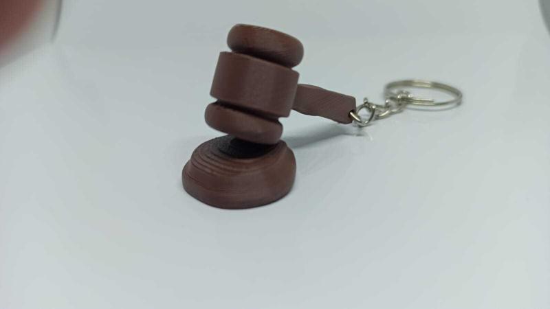 key ring - judge's gavel