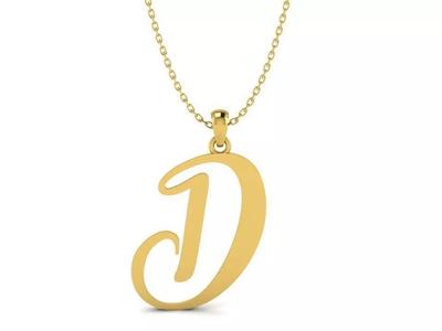 Amarillo Initial Pendant Letter D