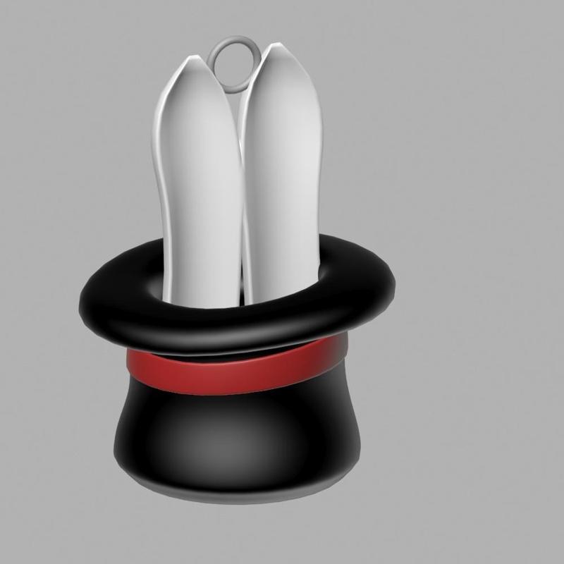 rabbit hat pendant