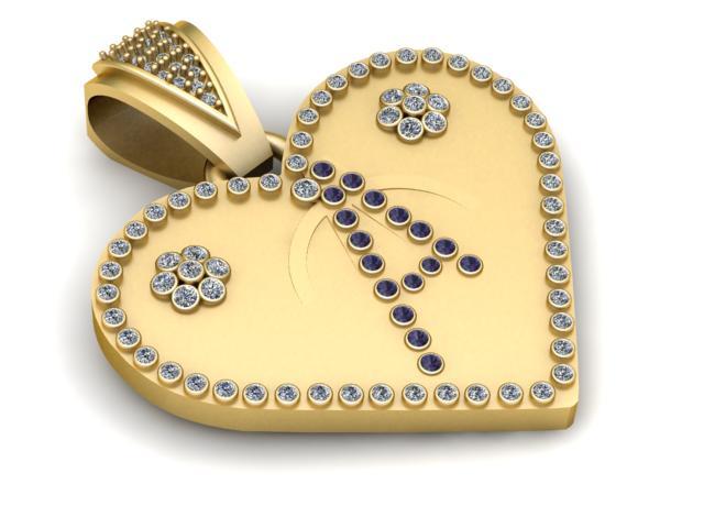 Pure Heart  Gold Pendant