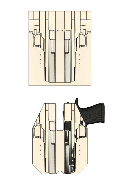 Desert Eagle IWB Holster Mold with TrimJigg Compatible with .50 AE .44 Mag .357 Models