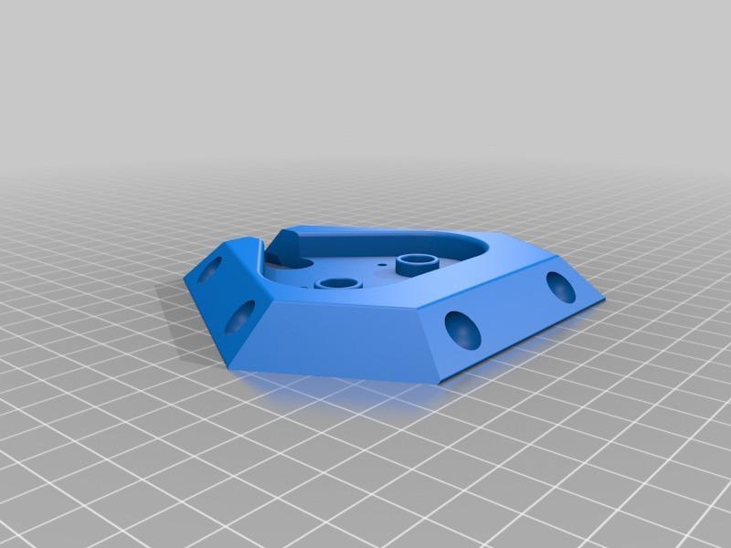 Delta printer twin head effector plate