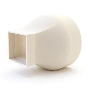 Round to Rectangular Adapter ⌀100 mm to 50×50 mm - Customizable