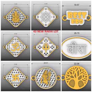 44 NEW RAKHI LOT 3DM STL