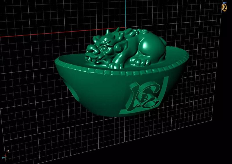 MODEL GOLD dragon bowl