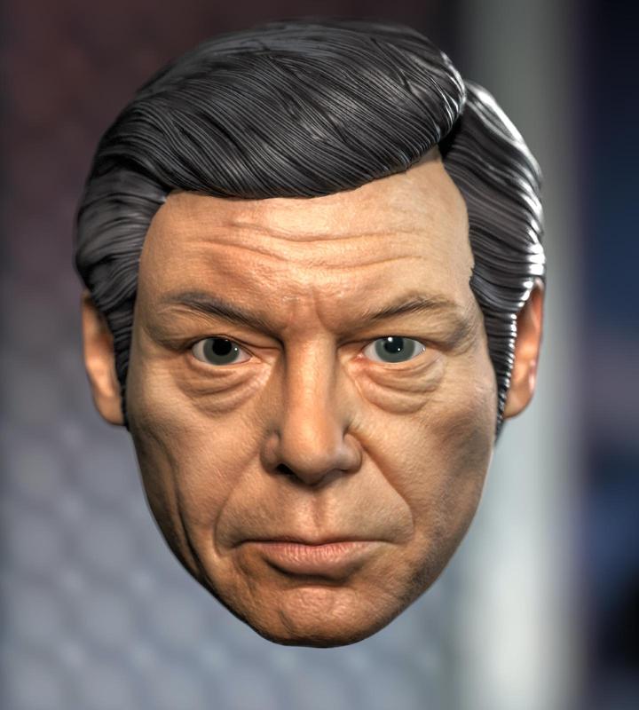 1/6 1/12 Star Trek II Leonard McCoy DeForest Kelley Bones Head Headsculpt