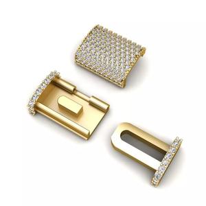 20mm cuban box lock with stone