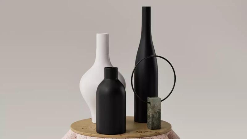 SET JARRONES - FLOREROS - DECORACION CONTEMPORANEA