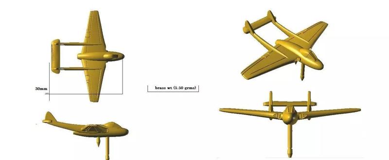 fighter jet pendant and keychain