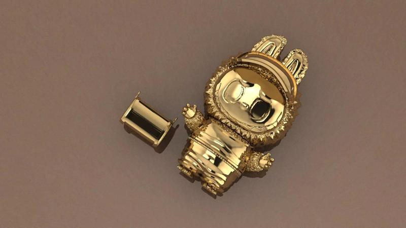 Labubu  jewelry model - Meca Rotating