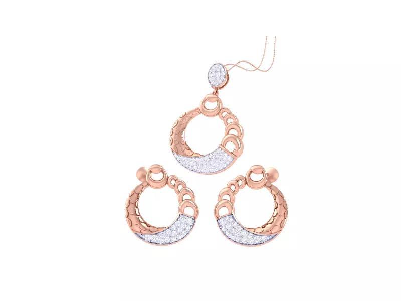 Earring Pendant Set 3dm STL OBJ FBX Renders Details