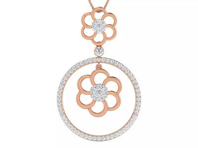 Flower High Jewelry Pendant Earrings Set 3dm stl obj mtl gltf