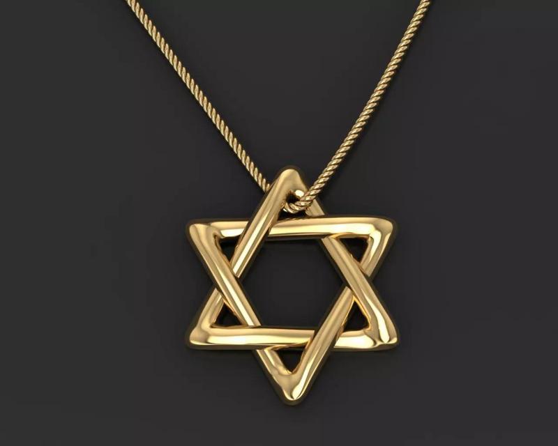 Star of David pendant necklace