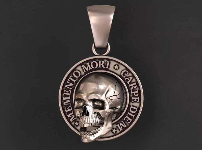 Memento mori skull pendant